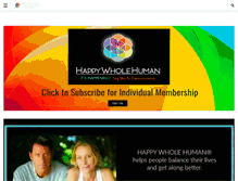 Tablet Screenshot of happywholehuman.com